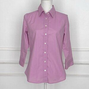 J.Crew Haberdashery Pink Button Down Shirt Women’s Medium Stretch Cotton Classic